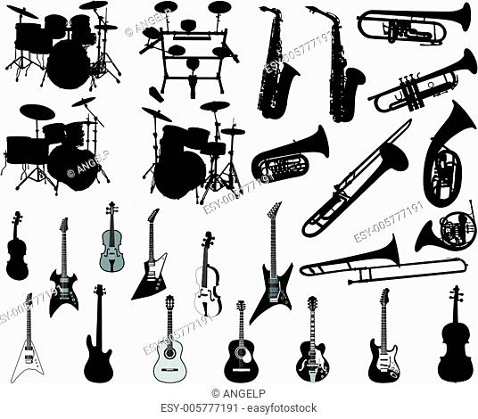 set of musical instruments