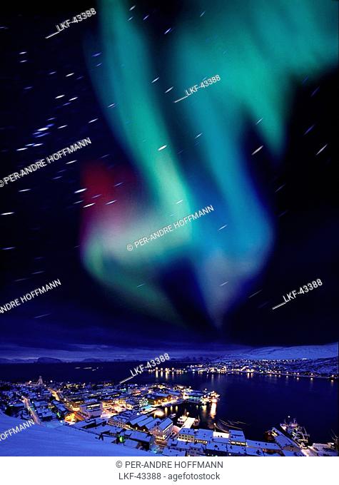 Aurora borealis bei Hammerfest, Northern Norway