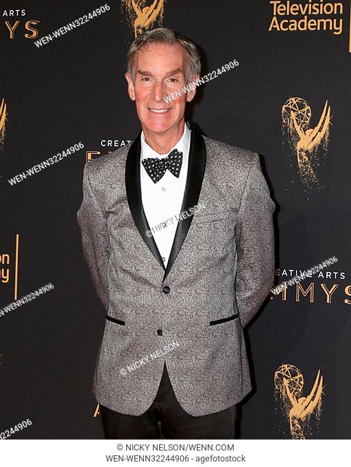 69th Primetime Creative Arts Emmy Awards held at the Microsoft Theatre - Day 1 - Arrivals Featuring: Bill Nye Where: Los Angeles, California