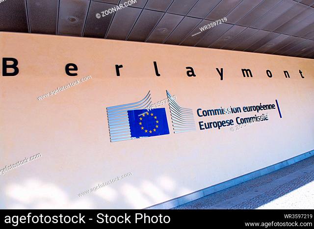 The Berlaymont building in Brussels, Belgium, the headquarters of the European Commission