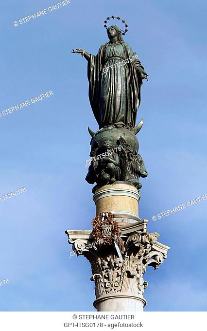 COLUMN OF THE IMMACULATE CONCEPTION, NEAR THE PIAZZA DI SPAGNA HOUSE, ROME