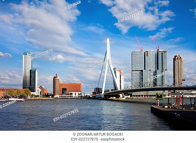 City of Rotterdam Cityscape in Netherlands