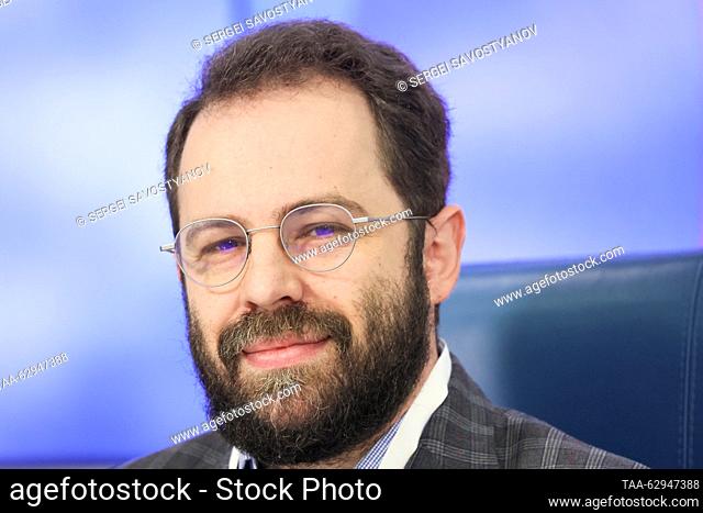 RUSSIA, MOSCOW - OCTOBER 3, 2023: Pavel Eideland, managing partner with the Development and Testing segment at IBS, is seen during a press conference to discuss...