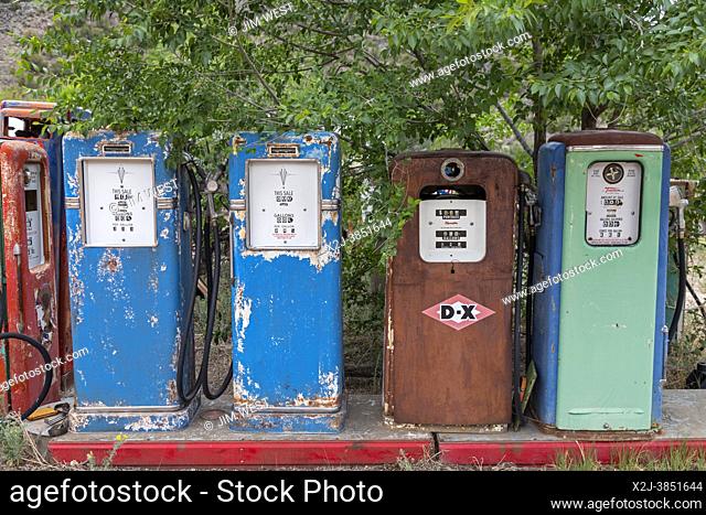 Embudo, New Mexico - The Classical Gas Museum, a collection of antique gas pumps and other artifacts from roadside America