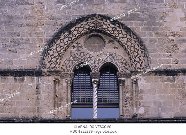 Chiaramonte-Steri Palace, 14th Century. Italy, Sicily, Palermo. Detail. A mullioned window