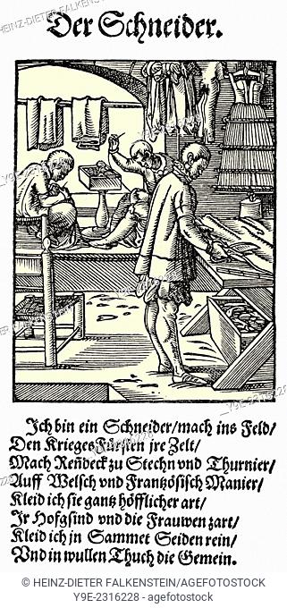 1568, description of the trades, text by Hans Sachs, 1494 - 1576, a Nuremberg poet, playwright and Meistersinger