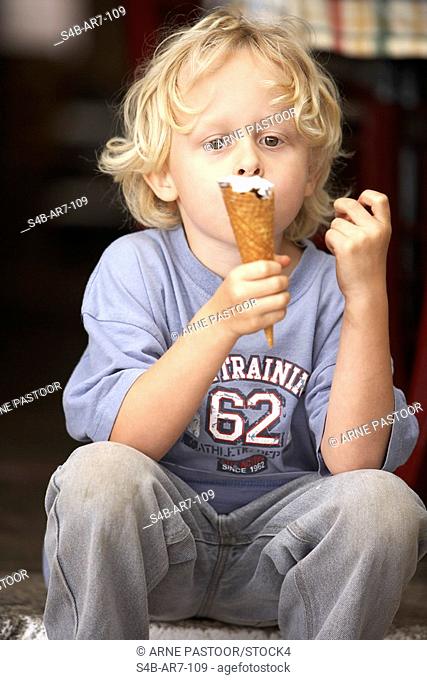 Boy with an ice-cream cone