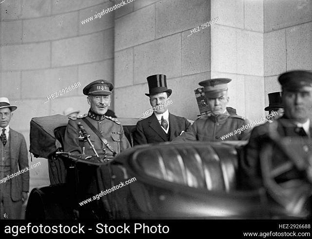 Belgian Mission To U.S. Mathieu Leclereq; William Phillips; Capt. T.C. Cook..1917. Creator: Harris & Ewing