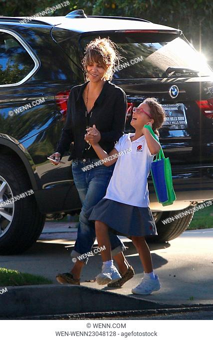 Halle Berry laughs as she shares a joke with daughter Nahla seen out and about in Beverly Hills Featuring: Halle Berry, Nahla Aubry Where: Los Angeles