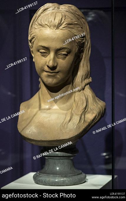 (NO SALE OR LICENSE FOR MUSEUMS AND PUBLIC EXHIBITIONS) SCULPTURE MARIE-ANNE COLLOT WITH PRESUMED PORTRAIT OF MARY CATHCART