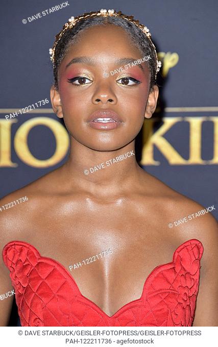 Marsai Martin at the world premiere of the movie 'The Lion King' at the Dolby Theater. Los Angeles, 09.07.2019 | usage worldwide