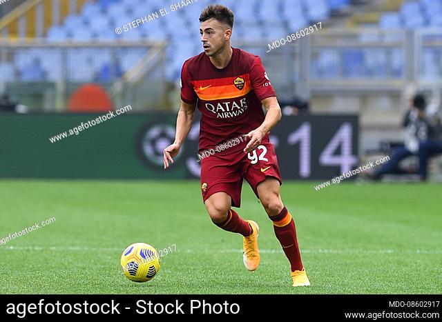 Footballer of Roma Stephan El Shaarawy during the match Rome-Genoa at the stadio Olimpico. Rome (Italy), March 07th, 2021