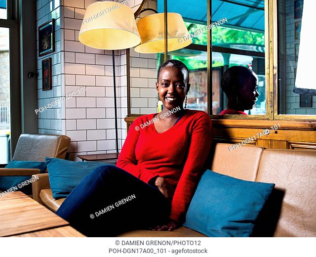 Annick Kayitesi, French author, she survived the Rwandan genocide. Paris, April 28, 2017 Photo Damien Grenon