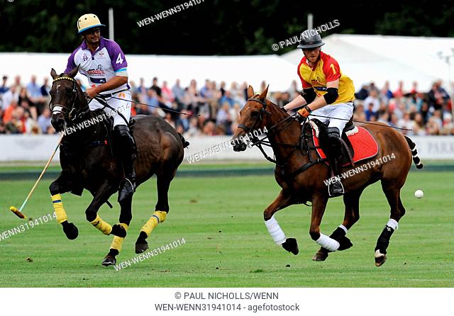 Prince Harry and Prince William play in the Jerudong Park Trophy Polo Featuring: Prince Harry Where: Oxford, United Kingdom When: 15 Jul 2017 Credit: Paul...