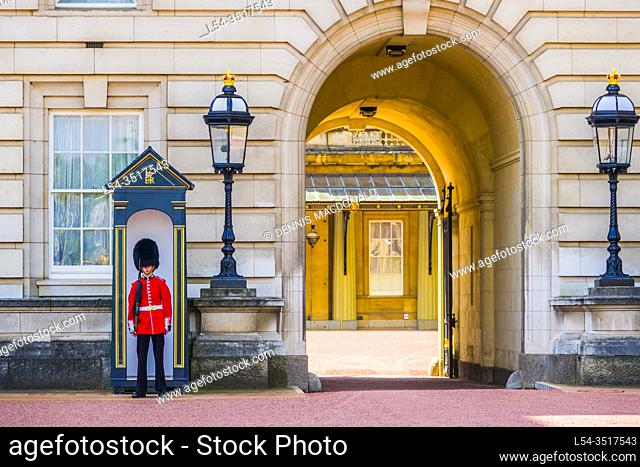 Foot guards Buckingham Palace London England United Kingdom Capital River Thames UK Europe EU