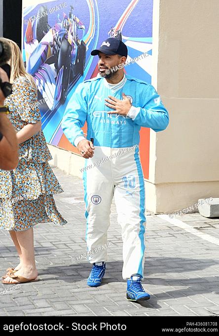 November 25th, 2023, Yas Marina Circuit, Abu Dhabi, Formula 1 Etihad Airways Abu Dhabi Grand Prix 2023, in the picture the Argentine footballer Sergio Leonel...
