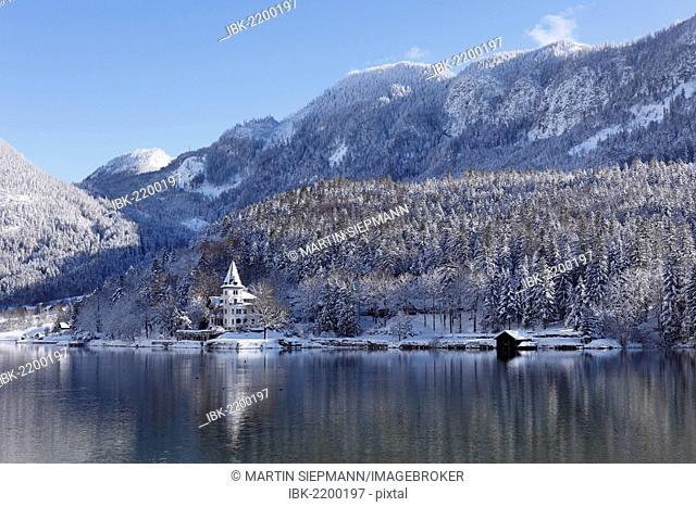 Villa Castiglioni, Lake Grundlsee, Ausseerland, Salzkammergut, Styria, Austria, Europe, PublicGround