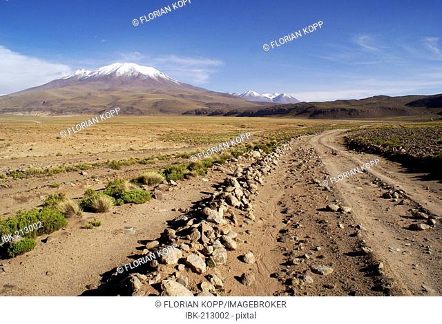 Landscape with Vulcane in the Uyuni Highlands, Bolivia