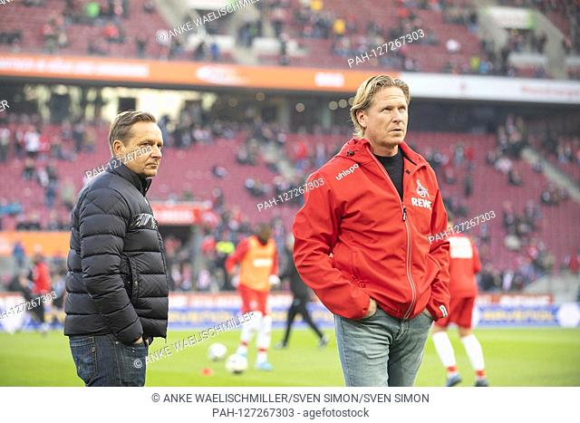 coach Markus GISDOL (K) with Horst HELDT l. (Sports Director K) Soccer 1. Bundesliga, 13.matchday, FC Cologne (K) - FC Augsburg (A) 1: 1, on 30.11