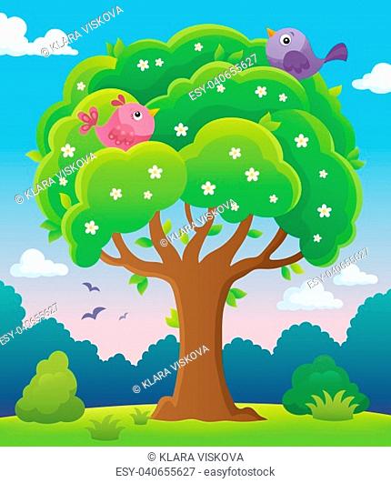 Springtime tree topic image 5 - picture illustration