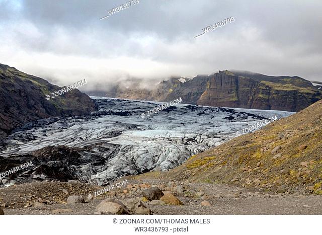 Solheimajokull is a glacier tounge of the Myrdalsjokull glacier in southern Iceland