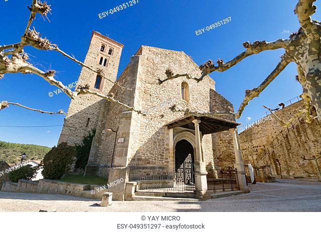 Ancient 14th century Church Santa Maria del Castillo in Buitrago de Lozoya, Madrid, Spain