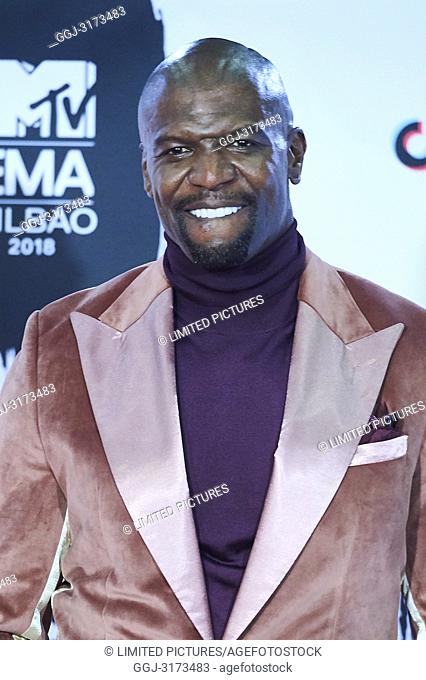 Terry Crews poses in the press room during the 25th MTV EMAs 2018 held at Bilbao Exhibition Centre 'BEC' on November 5, 2018 in Madrid, Spain