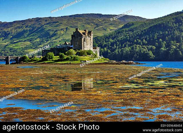 Eilean Donan Castle at the Loch Duich, west Highlands, Scotland, United Kingdom