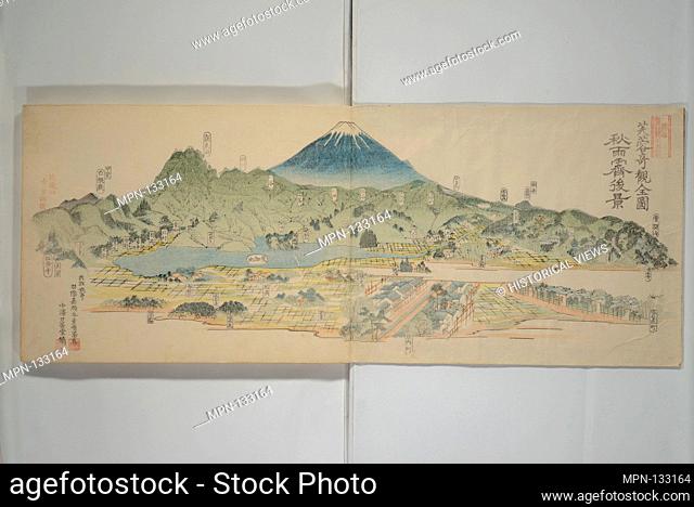 Striking Views of Mount Fuji (Fuyo kikan). Artist: Yamada Yoshitsuna (Japanese, active 1848-68); Period: Edo period (1615-1868); Date: 1828; Culture: Japan;...