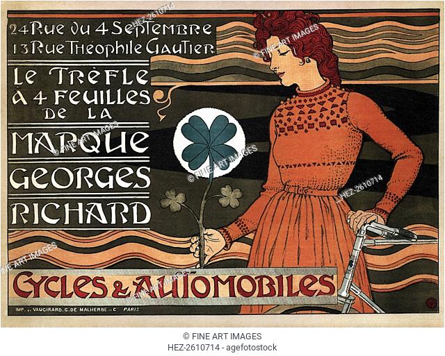 Cycles and cars Georges Richard, 1899. Artist: Grasset, Eugène (1841-1917)
