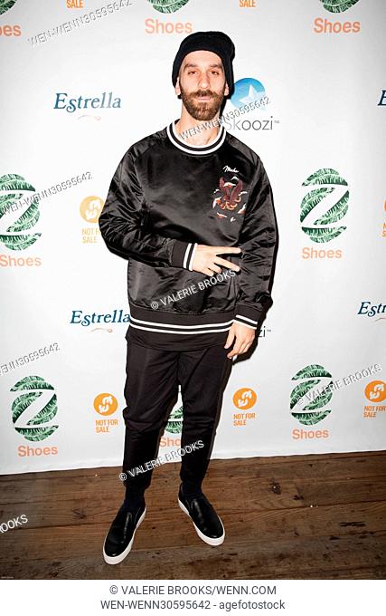 Not For Sale x Z Shoes Benefit at Estrella Sunset - Arrivals Featuring: Sam Harris Where: West Hollywood, California, United States When: 09 Dec 2016 Credit:...