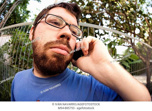 Man talking on a cellular