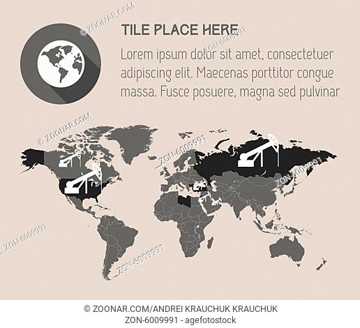 Infographic Element Map. Opportunity to Highlight Any Country. Vector