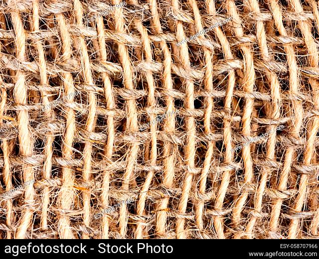 Close up of burlap or sackcloth texture background