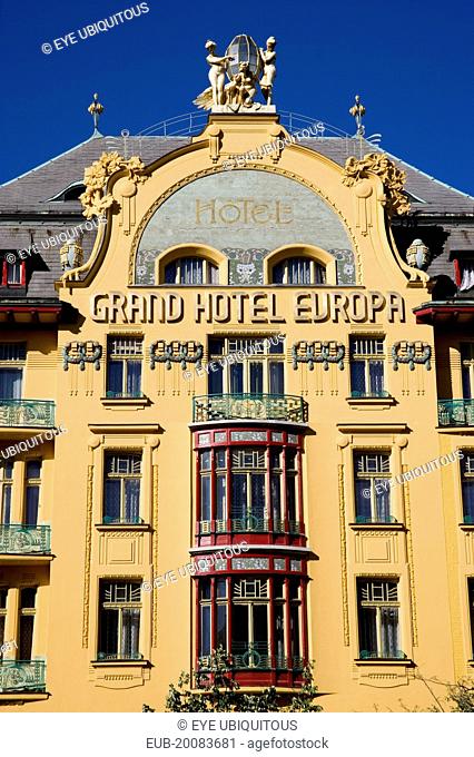 New Town. The Art Nouveau Grand Hotel Europa in Wenceslas Square