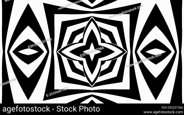 Abstract background with black and white elements. 3d rendering