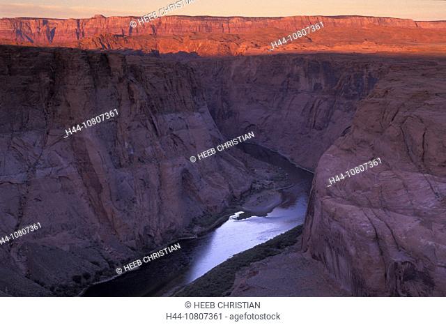 America, Arizona, Color, Colorado River, Colour, Glen Canyon National Recreation Area, Horseshoe Bend, near Page, Un
