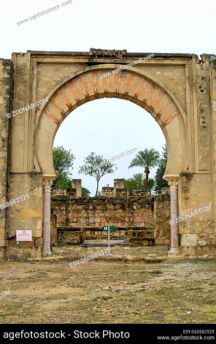 Cordoba, Spain - 31 January, 2021: the ruins of the palace-city at Medina Zahara in Cordoba