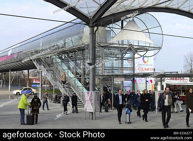 Skywalk, West Entrance, Exhibition Grounds, Trade Fair, Hanover, Lower Saxony, Germany, Europe