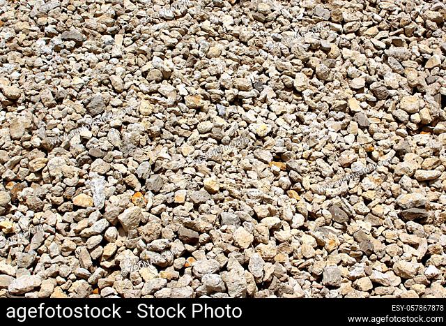 rubble coming from a sand pit, stones