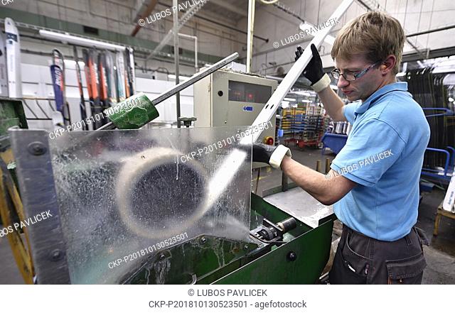 A part of a production plant of the Sporten ski manufacturer is seen in Nove Mesto na Morave, Czech Republic, on October 10, 2018