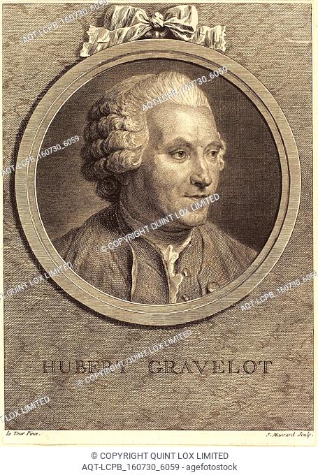 Jean Massard after Maurice-Quentin de La Tour (French, 1740 - 1822), Hubert Gravelot, etching