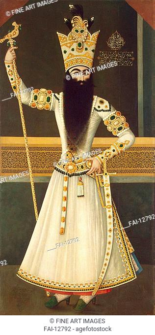 Portrait of Fath Ali Shah Standing (1797-1834). Mihr Ali (Early 19th cen. ). Oil on canvas. The Oriental Arts. 1810. State Hermitage, St. Petersburg