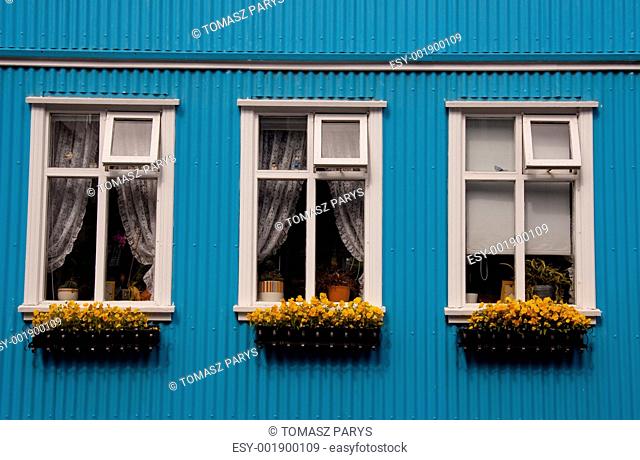 Nordic typical windows - Iceland, Reykjavik