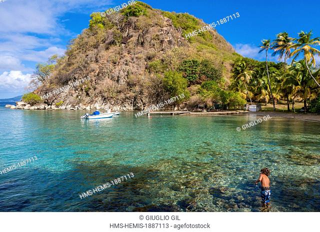 France, Guadeloupe (French West Indies), Les Saintes Archipelago, Terre de Haut, Pain de Sucre (Sugarloaf) beach