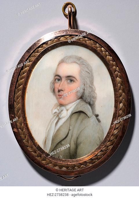 Portrait of a Man, c. 1795. Creator: Nathaniel Plimer (British, 1757-1822)