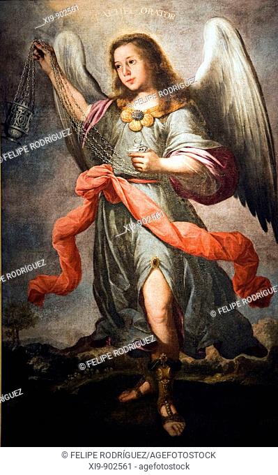 Saint Sealtiel Archangel, painting by Alonso Miguel Tovar 18th century, Fine Arts Museum, Seville, Spain