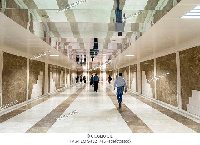 Azerbaijan, Baku, underground tunnel under the Neftciler Prospekt avenue also called Bulvar