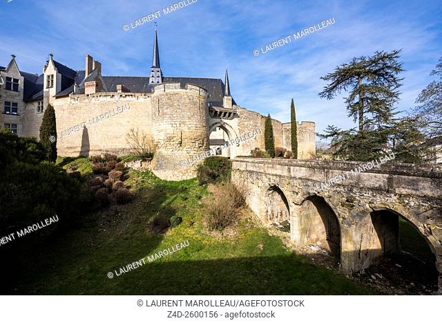 Castle of Montreuil Bellay, Maine et Loire Department, Pays de la Loire Region, Loire Valley, France, Europe