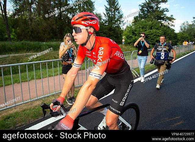 French Matis Louvel of Arkea-Samsic pictured during the 'Druivenkoers' one day cycling race, 192 km from and to Overijse, Wednesday 24 August 2022